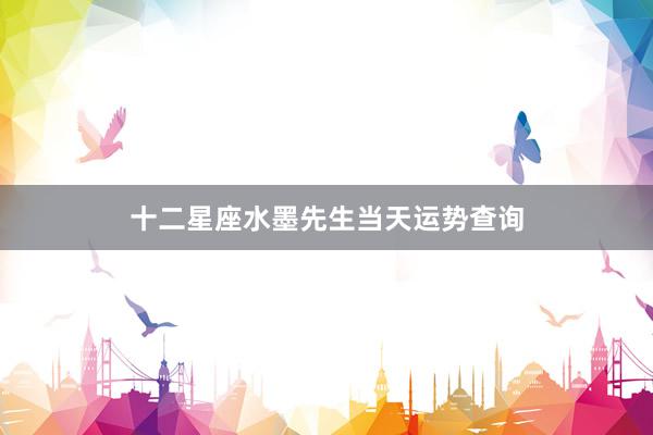十二星座水墨先生当天运势查询
